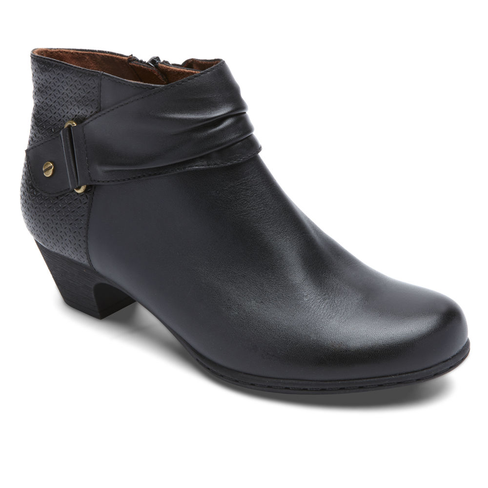 Rockport Womens Brynn Rouched - Boots Black - LAN136859